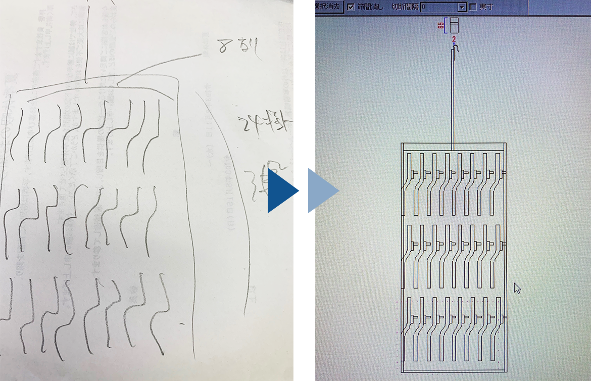 写真：手書きのイメージ図